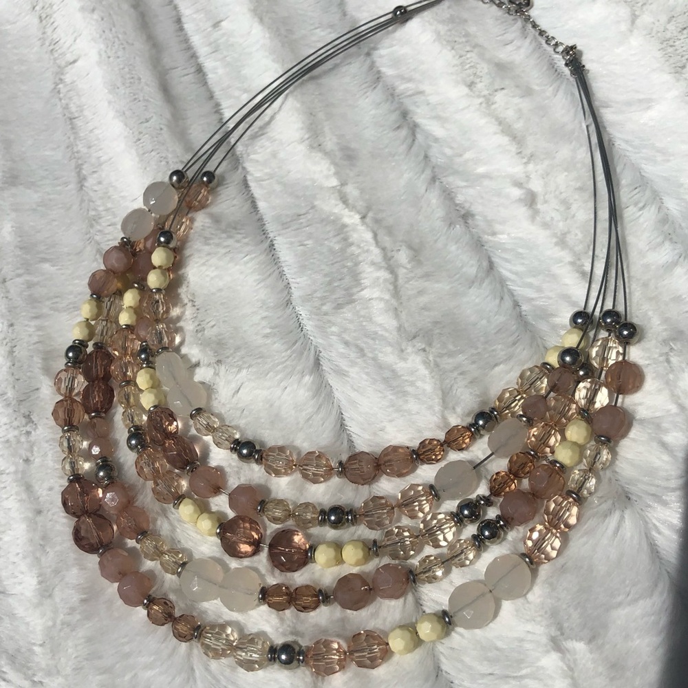 Beaded Multi Stringed Necklace - image 1